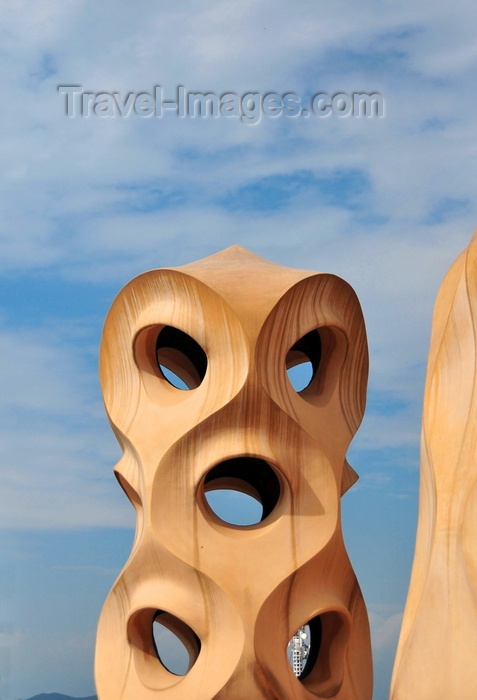 catalon214: Barcelona, Catalonia: vent on the roof of Casa Milà, La Pedrera, by Gaudi - UNESCO World Heritage Site - photo by M.Torres - (c) Travel-Images.com - Stock Photography agency - Image Bank
