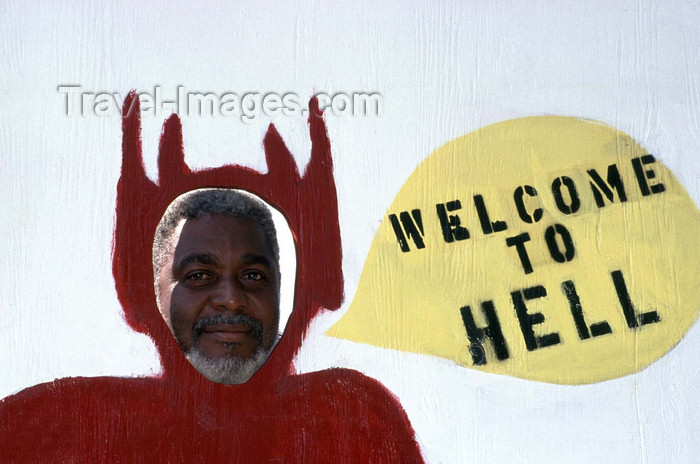 cayman16: Cayman Islands - Gran Cayman - Hell - the devil welcomes you - photo by F.Rigaud - (c) Travel-Images.com - Stock Photography agency - Image Bank