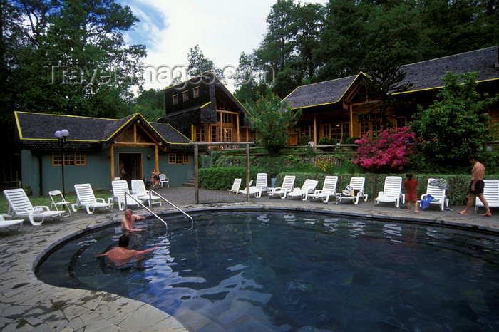 chile155: Pucón, Province of Cautín, Araucanía Region, Chile: outdoor pool at the Termas San Luis - San Luis Hot Springs -Lake District of Chile - photo by C.Lovell - (c) Travel-Images.com - Stock Photography agency - Image Bank