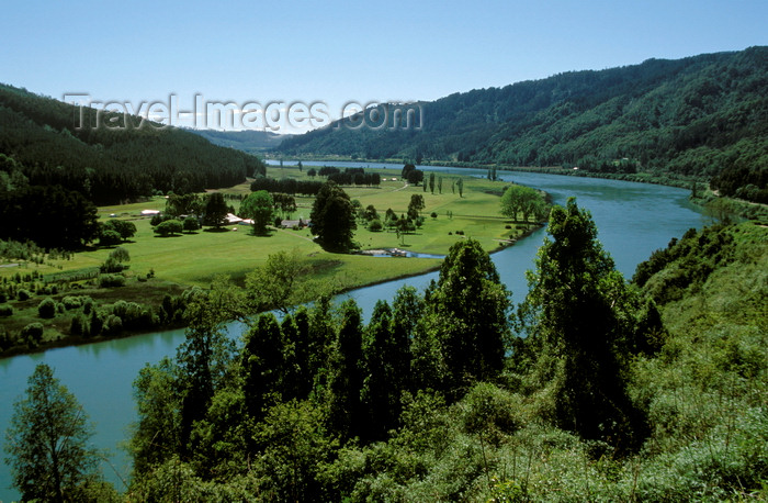 chile19: Valdivia, Los Ríos, Chile: the beautiful Calle Calle river is a major transportation route for lumber and other goods - photo by C.Lovell - (c) Travel-Images.com - Stock Photography agency - Image Bank