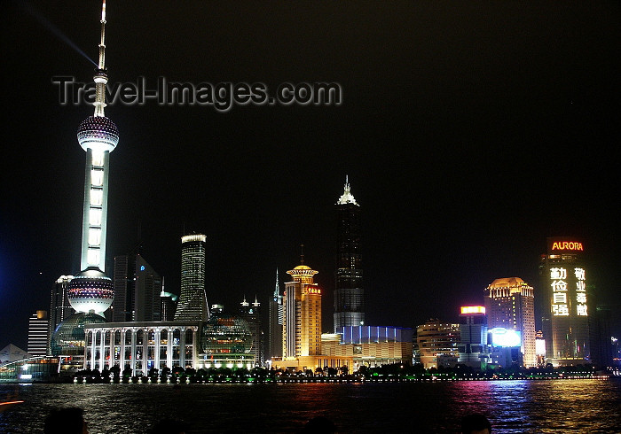 china65: China - Shanghai / SHA: Pudong skyline - nocturnal - Oriental Pearl Tower - photo by G.Friedman - (c) Travel-Images.com - Stock Photography agency - Image Bank