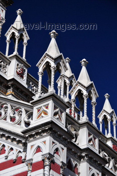 colombia54: Bogotá, Colombia: Iglesia del Carmen - decorative turrets - Centro Administrativo - La Candelaria - photo by M.Torres - (c) Travel-Images.com - Stock Photography agency - Image Bank