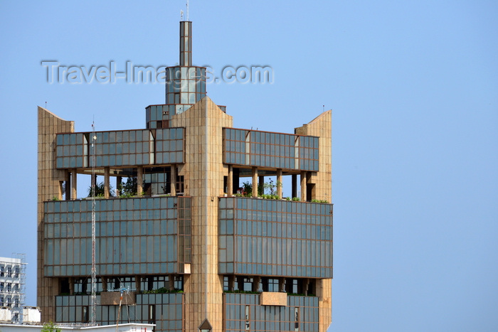 congo62: Brazzaville, Congo: BEAC building - Bank of Central African States, central bank of the countries of the Economic and Monetary Community of Central Africa - top floors with garden - Banque des États de l'Afrique Centrale -  photo by M.Torres - (c) Travel-Images.com - Stock Photography agency - Image Bank