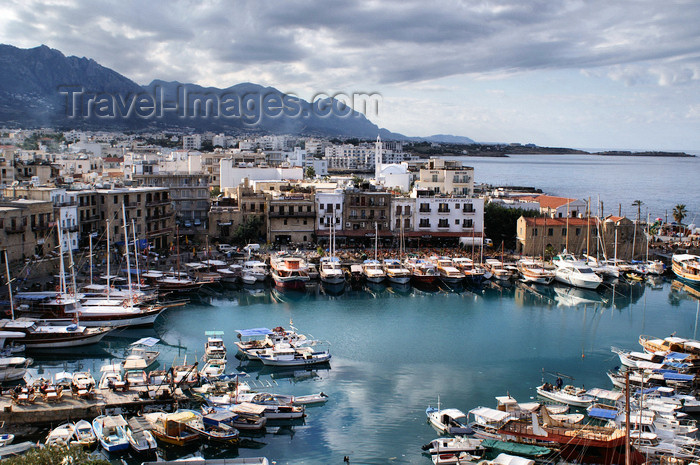 cyprusn47: Kyrenia, North Cyprus: yachts and fishing boats - view over the medieval harbour from the castle - photo by A.Ferrari - (c) Travel-Images.com - Stock Photography agency - Image Bank