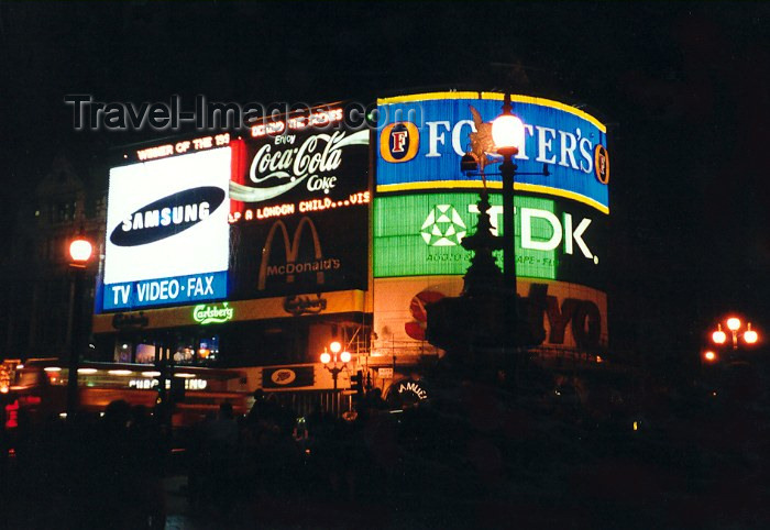 england32: London, England: neons of the new colonizers - Piccadilly  Circus at night - photo by M.Torres - (c) Travel-Images.com - Stock Photography agency - Image Bank