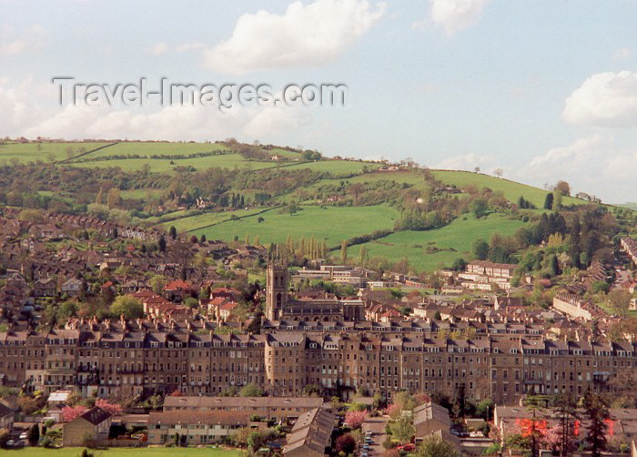 england33: England - Bath (Somerset county - Avon): from above - Georgian architecture - Unesco world heritage site  (photo by Miguel Torres) - (c) Travel-Images.com - Stock Photography agency - Image Bank