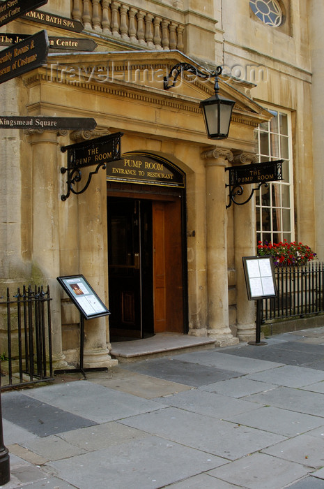 england375: England - Bath (Somerset county - Avon): Entrance to the Pump Room at the Roman Baths - photo by C. McEachern - (c) Travel-Images.com - Stock Photography agency - Image Bank