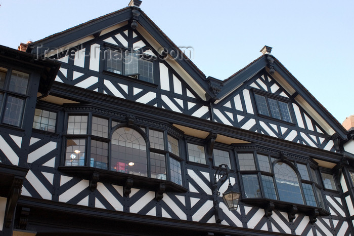 england717: Chester, Cheshire, North West England, UK: gables of old store buildings - photo by I.Middleton - (c) Travel-Images.com - Stock Photography agency - Image Bank