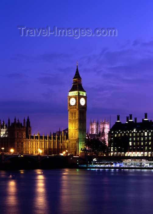 england777: London, England: Big Ben abd the Thames - dusk - photo by A.Bartel - (c) Travel-Images.com - Stock Photography agency - Image Bank