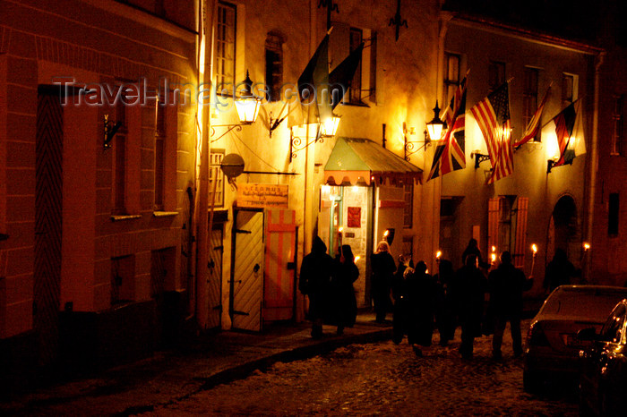 estonia173: Estonia - Tallinn - Old Town - Torchlit Procession - photo by K.Hagen - (c) Travel-Images.com - Stock Photography agency - Image Bank