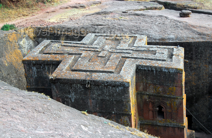 ethiopia179: Lalibela, Amhara region, Ethiopia: Bet Giyorgis rock-hewn church, built on a three-tiered plinth in the shape of a Greek cross - photo by M.Torres - (c) Travel-Images.com - Stock Photography agency - Image Bank