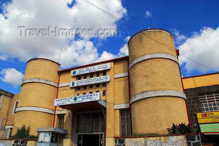 ethiopia221: Gondar, Amhara Region, Ethiopia: United Bank - Italian colonial architecture - photo by M.Torres - (c) Travel-Images.com - Stock Photography agency - Image Bank