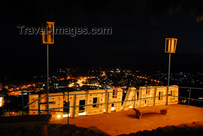ethiopia238: Gondar, Amhara Region, Ethiopia: Goha Hotel sign and the city lights - photo by M.Torres - (c) Travel-Images.com - Stock Photography agency - Image Bank
