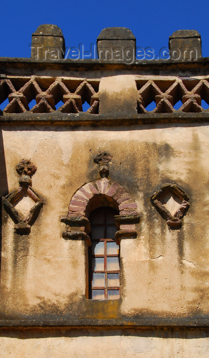 ethiopia308: Gondar, Amhara Region, Ethiopia: Royal Enclosure - Yohannes Library - window with tuff arch - photo by M.Torres - (c) Travel-Images.com - Stock Photography agency - Image Bank