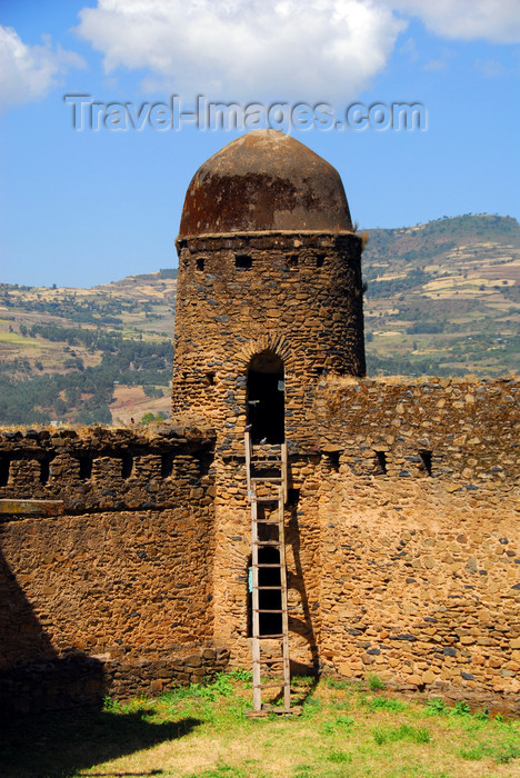 ethiopia315: Gondar, Amhara Region, Ethiopia: Royal Enclosure - walls and egg shapped guerite - Fassil Ghebi - photo by M.Torres - (c) Travel-Images.com - Stock Photography agency - Image Bank
