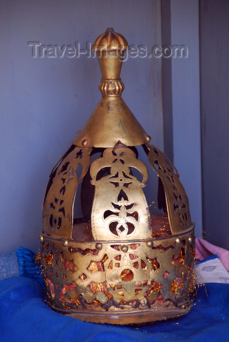 ethiopia341: Axum - Mehakelegnaw Zone, Tigray Region: St Mary of Zion Museum - crown worn by Axums' kings - photo by M.Torres - (c) Travel-Images.com - Stock Photography agency - Image Bank