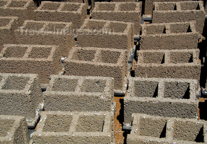 ethiopia434: Bahir Dar, Amhara, Ethiopia: cement bricks dry in the sun - photo by M.Torres - (c) Travel-Images.com - Stock Photography agency - Image Bank