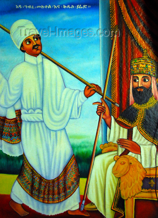 ethiopia466: Lake Tana, Amhara, Ethiopia: Entos Eyesu Monastery - the king in his throne - photo by M.Torres - (c) Travel-Images.com - Stock Photography agency - Image Bank