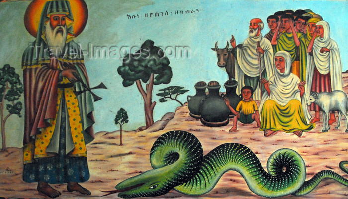 ethiopia482: Lake Tana, Amhara, Ethiopia: Kebran Gabriel Monastery - dead serpent - photo by M.Torres  - (c) Travel-Images.com - Stock Photography agency - Image Bank