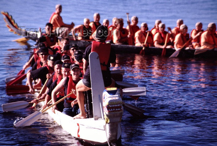 fin68: Finland - Tahko / Tahkovuori - Eastern Finland province - Northern Savonia region: dragon boats (photo by F.Rigaud) - (c) Travel-Images.com - Stock Photography agency - Image Bank