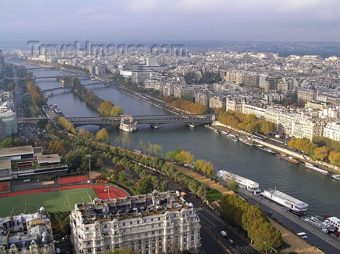 france285: France - Paris: Seine river and Paris from the Eiffel tower - Banks of the Seine - Unesco world heritage site - photo by J.Kaman - (c) Travel-Images.com - Stock Photography agency - Image Bank