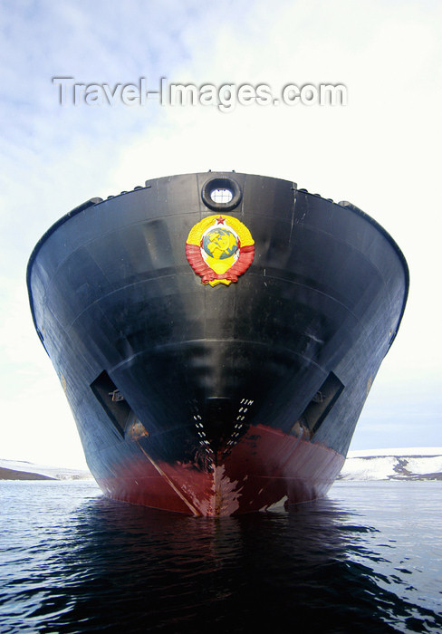 franz-josef24: Franz Josef Land Bow Hull of ship Kapitan Dranitsyn - Arkhangelsk Oblast, Northwestern Federal District, Russia - photo by Bill Cain - (c) Travel-Images.com - Stock Photography agency - Image Bank