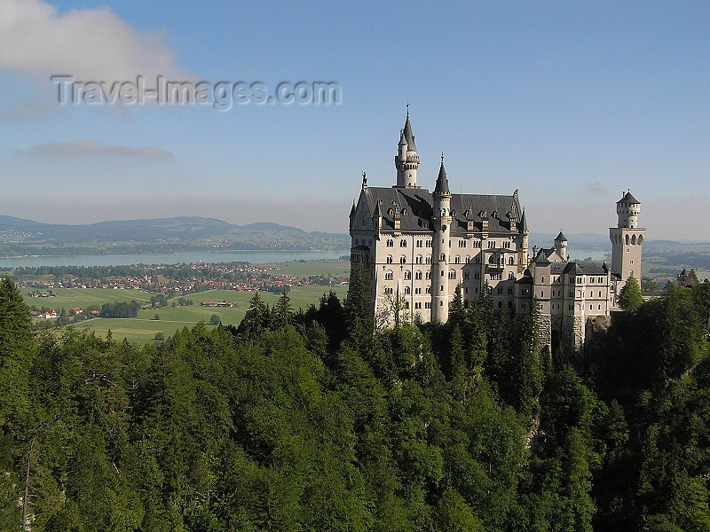 germany313: Germany - Bavaria: Neuschwanstein Castle and the forest - photo by J.Kaman - (c) Travel-Images.com - Stock Photography agency - Image Bank