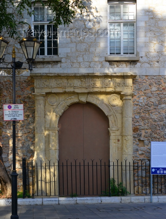 gibraltar97: Gibraltar: St. Jago's Arch, part of a 16th-century Spanish church, Main Street - photo by M.Torres - (c) Travel-Images.com - Stock Photography agency - Image Bank