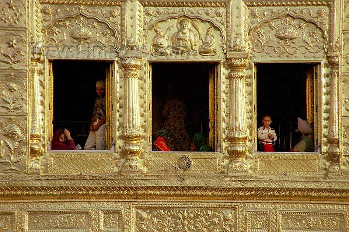 india264: India - Amritsar (Punjab): the Golden temple - detail - windows (photo by J.Kaman) - (c) Travel-Images.com - Stock Photography agency - Image Bank