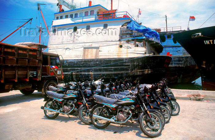 indonesia27: Sunda Kelapa, South Jakarta, Indonesia - motorbikes - old port of Sunda Kelapa - photo by B.Henry - (c) Travel-Images.com - Stock Photography agency - Image Bank