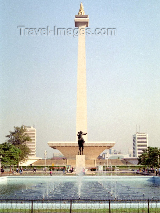 indonesia29: Indonesia - Java - Jakarta: the National Monument  - Monas - built during the Sukarno era - the base houses a historical museum and a meditation hall - Merdeka square - photo by M.Bergsma - (c) Travel-Images.com - Stock Photography agency - Image Bank