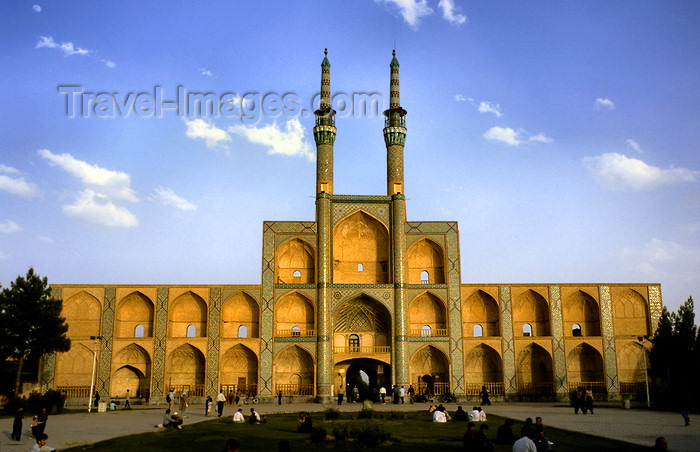 iran135: Yazd, Iran: vaulted mosque-like façade of the Takyeh Amir Chakhmagh complex - photo by W.Allgower - (c) Travel-Images.com - Stock Photography agency - Image Bank