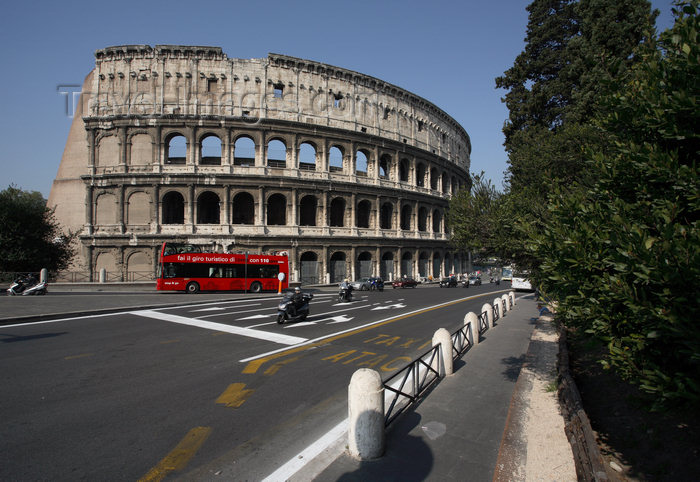 italy383: Rome, Italy - coliseum and asphalt - photo by A.Dnieprowsky / Travel-images.com - (c) Travel-Images.com - Stock Photography agency - Image Bank
