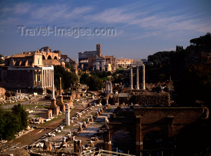 italy481: Rome, Italy: Forum Romanum - Temple of Antoninus and Faustina, Temple of Castor and Pollux .... - photo by J.Fekete - (c) Travel-Images.com - Stock Photography agency - Image Bank