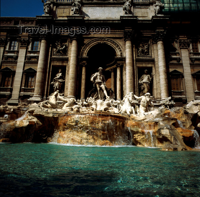 italy484: Rome, Italy: Trevi fountain - baroque work by Nicola Salvi - photo by J.Fekete - (c) Travel-Images.com - Stock Photography agency - Image Bank