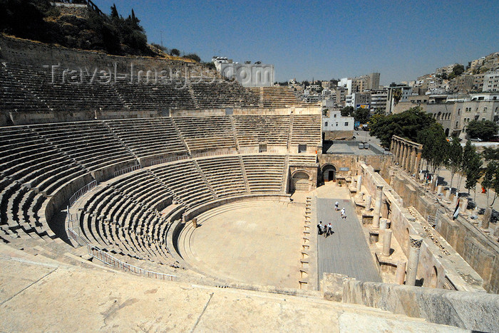 jordan198: Amman - Jordan: Roman Theatre - view from the top of the cavea - photo by M.Torres - (c) Travel-Images.com - Stock Photography agency - Image Bank