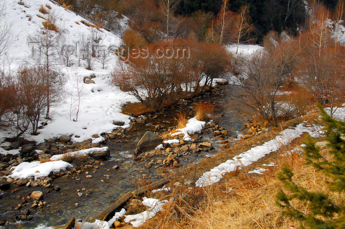 kazakhstan160: Kazakhstan,Medeu ice stadium, Almaty: the Small Almaty river - photo by M.Torres - (c) Travel-Images.com - Stock Photography agency - Image Bank