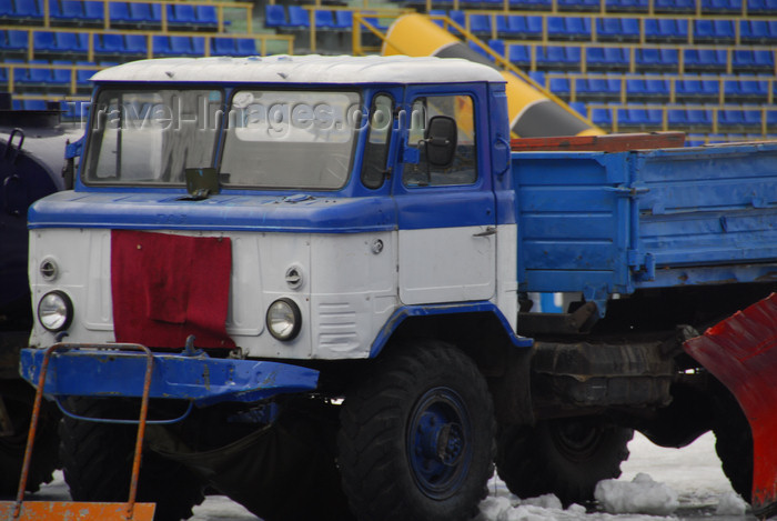 kazakhstan170: Kazakhstan,Medeu ice stadium, Almaty: Russian truck - photo by M.Torres - (c) Travel-Images.com - Stock Photography agency - Image Bank
