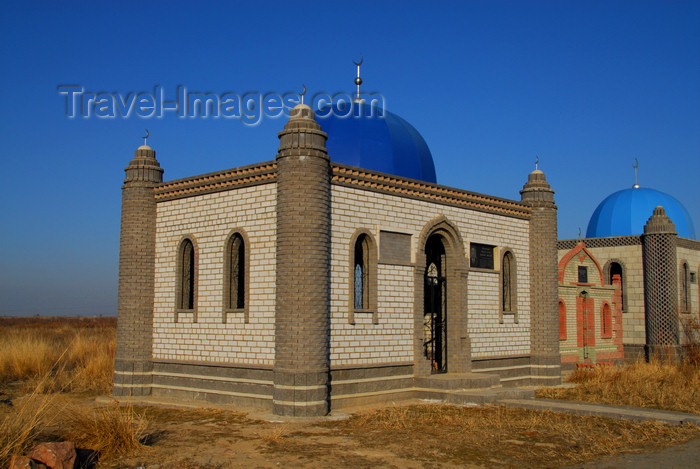 kazakhstan175: Kazakhstan, Shelek, Almaty province: Muslim cemetery - mosque inspired tomb - photo by M.Torres - (c) Travel-Images.com - Stock Photography agency - Image Bank