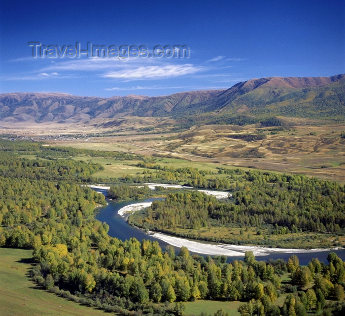 kazakhstan21: Kazakhstan - Buhtarma river - East Kazakhstan oblys: flowing from the Altai mountains - meander - photo by V.Sidoropolev - (c) Travel-Images.com - Stock Photography agency - Image Bank