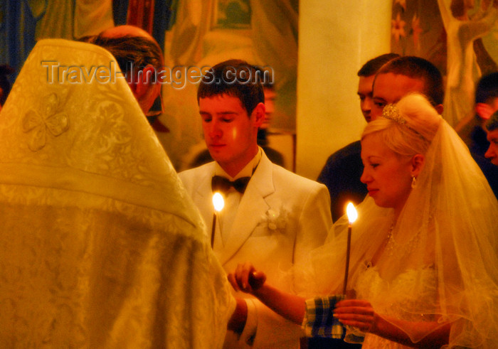 kazakhstan241: Kazakhstan, Almaty:  Holy Ascension Russian Orthodox Cathedral - wedding - exchanging rings - photo by M.Torres - (c) Travel-Images.com - Stock Photography agency - Image Bank