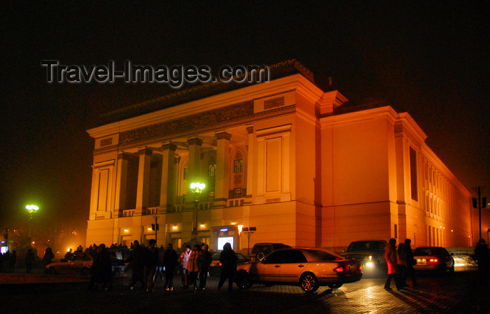 kazakhstan314: Kazakhstan, Almaty: Almaty Opera and Ballet Theater - at night - photo by M.Torres - (c) Travel-Images.com - Stock Photography agency - Image Bank