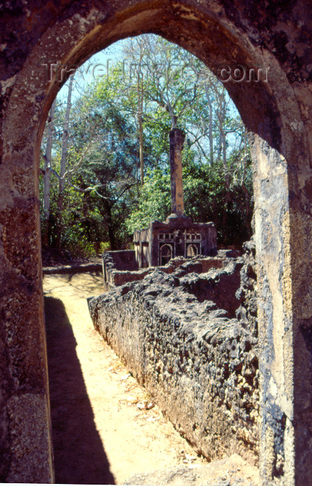 kenya71: East Africa - Kenya - Gede / Gedi - Malindi district, Coast province: Gedi ruins - a fusion of Swahili architecture and Arabic styles - photo by F.Rigaud - (c) Travel-Images.com - Stock Photography agency - Image Bank