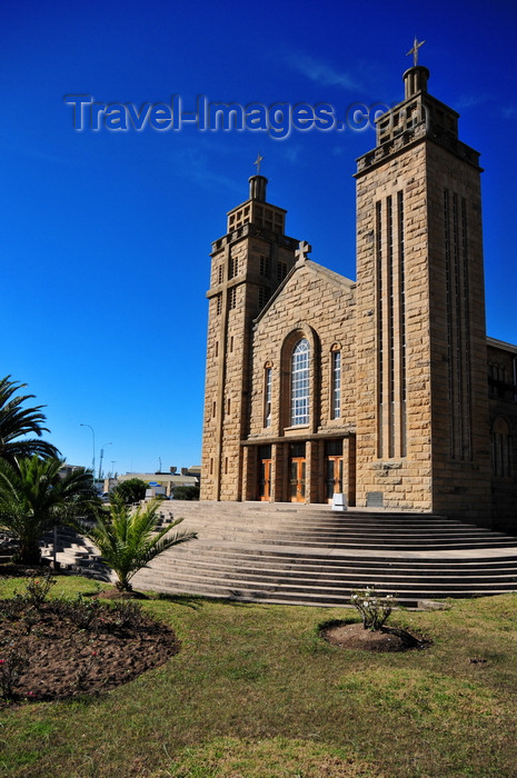 lesotho21: Maseru, Lesotho: Our Lady of Victory Cathedral seen from the garden - photo by M.Torres - (c) Travel-Images.com - Stock Photography agency - Image Bank