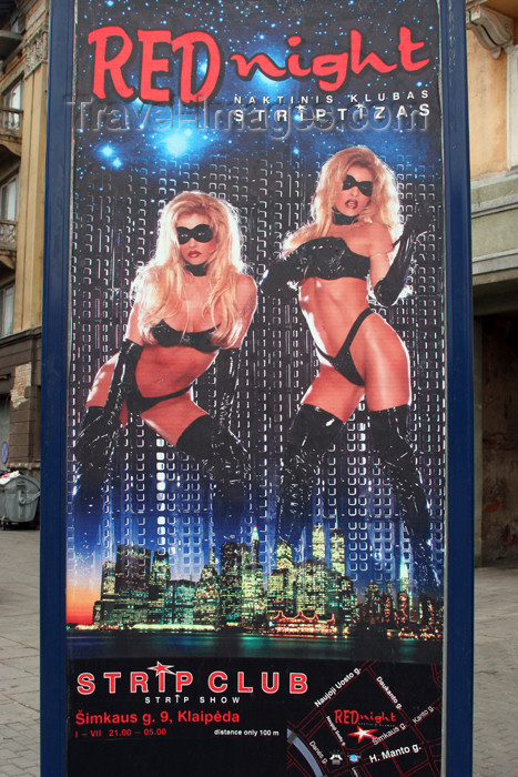 lithuania130: Lithuania - Klaipeda: night club ad in a sailors' city - photo by A.Dnieprowsky - (c) Travel-Images.com - Stock Photography agency - Image Bank