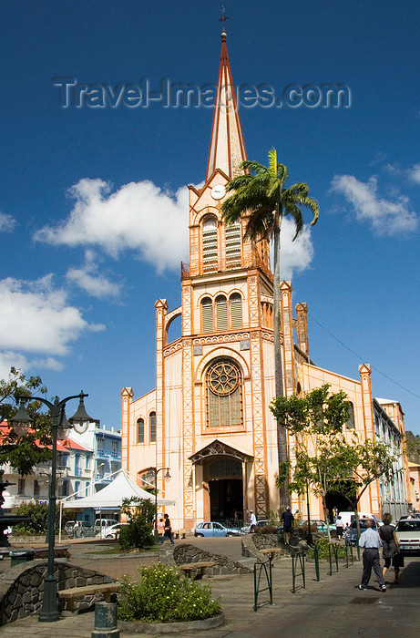 martinique1: Fort-de-France, Martinique: Cathedral of Saint-Louis - Rue Schoelcher, Msg. Roméro square - French West Indies, Caribbean - photo by D.Smith - (c) Travel-Images.com - Stock Photography agency - Image Bank