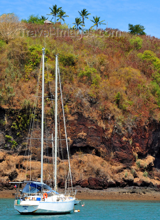 mayotte3: Mamoudzou, Grande-Terre / Mahore, Mayotte: yacht Inouï and the vegetation of Pointe Mahabou - photo by M.Torres - (c) Travel-Images.com - Stock Photography agency - Image Bank