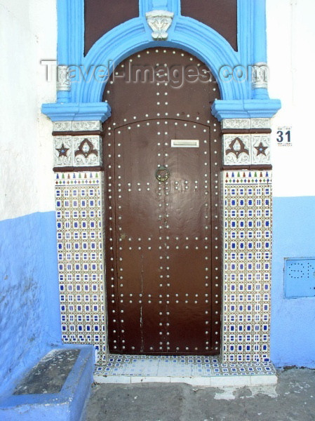 moroc229: Morocco / Maroc - Rabat: door and tiles - photo by J.Kaman - (c) Travel-Images.com - Stock Photography agency - Image Bank