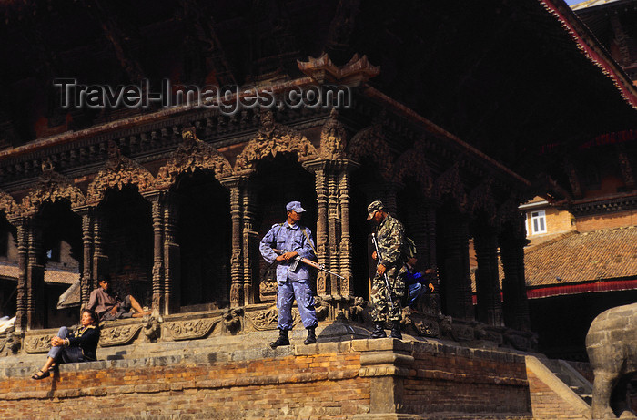 nepal266: Kathmandu, Nepal: armed soldiers in the city center - Nepalese Army - photo by W.Allgöwer - (c) Travel-Images.com - Stock Photography agency - Image Bank