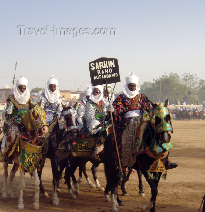 nigeria60: Kano, Nigeria: Salla Durbar festival - horsemen in the procession - Sarkin - Eid al-Adha - Aïd el-Kebir - photo by A.Obem - (c) Travel-Images.com - Stock Photography agency - Image Bank